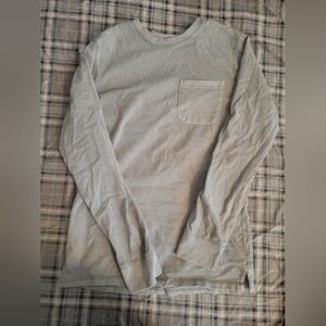 Men's Light Gray Long Sleeve Shirt